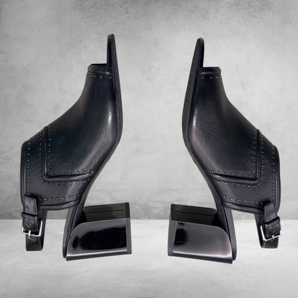 DONALD J. PLINER Penny Open Toed Slingback Mule - Women’s 10 Black - Picture 3 of 10